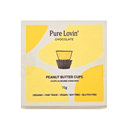 Pure Lovin' Chocolate Peanut Butter Cups 4pc Box - 75g