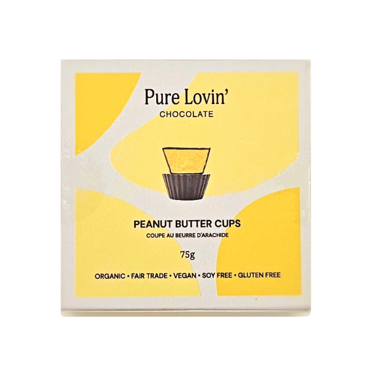 Pure Lovin' Chocolate Peanut Butter Cups 4pc Box - 75g