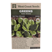 West Coast Seeds Tah Tsai Organic Asian Greens Seeds - 465 seeds