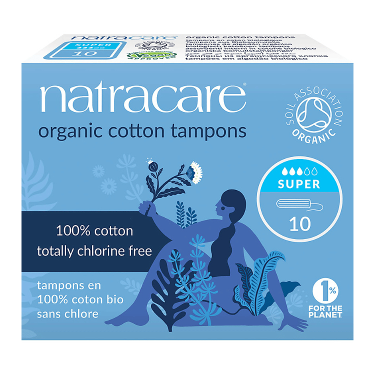 Natracare Organic Super Non-Applicator Tampons - 10 Count