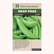West Coast Seeds Sugar Ann Organic Snap Peas Seeds - 75 seeds