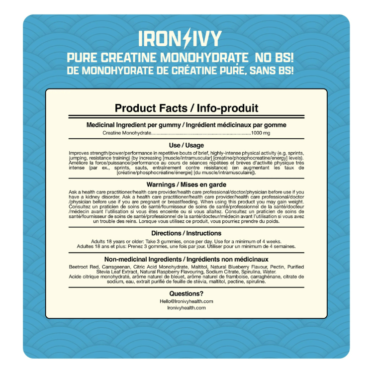 Iron and Ivy Creatine Gummies - 120 Gummies