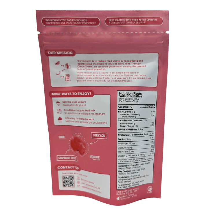 Second Savour Candied Grapefruit Citrus Treats - 100g