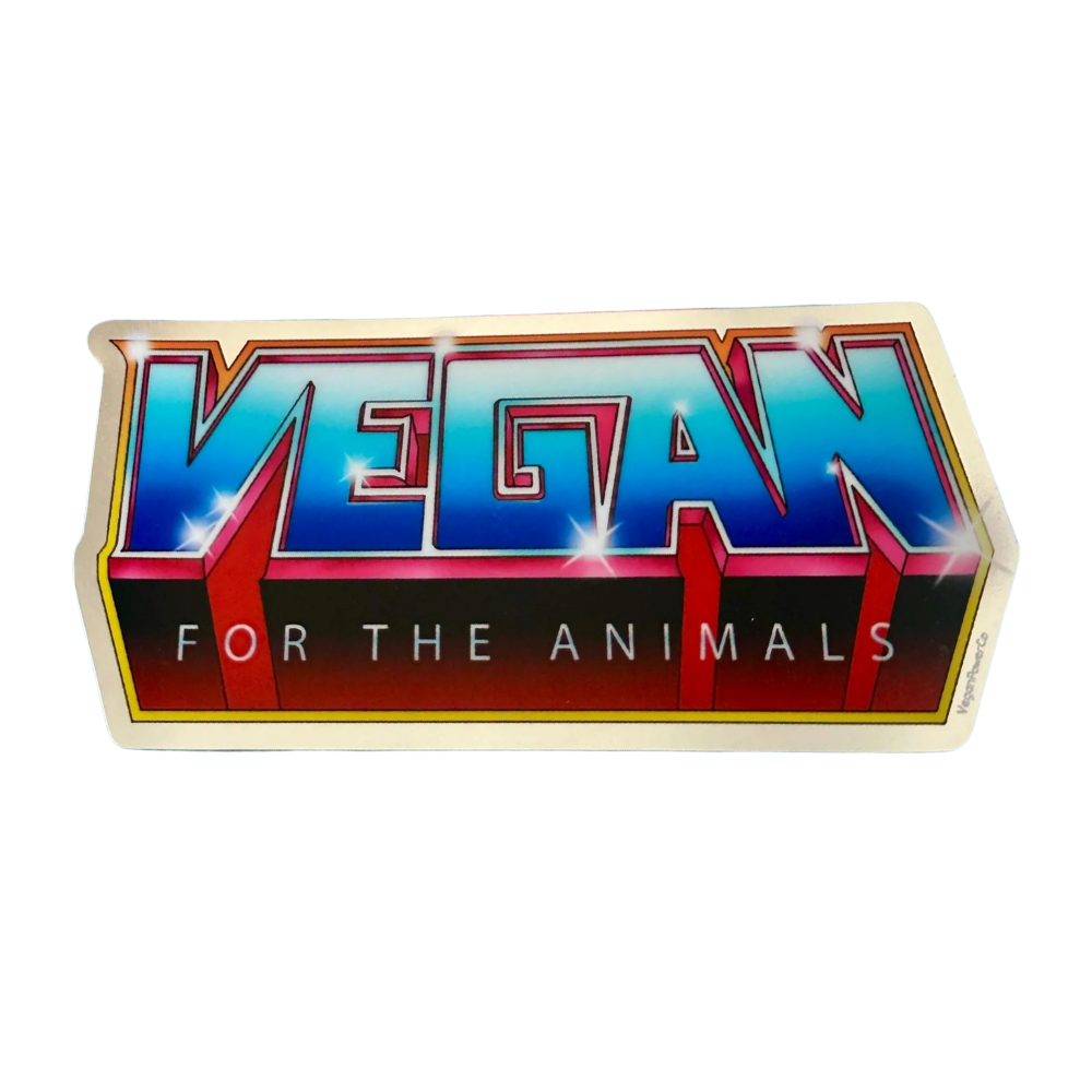 Vegan Power Co Vegan For The Animals Chromatic Sticker