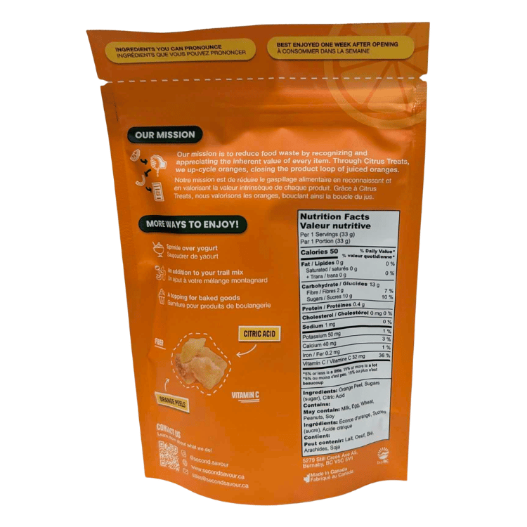 Second Savour Candied Orange Citrus Treats - 100g