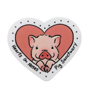 HarmLessBeings Coeur 'Cœurs sur le nez' Sticker