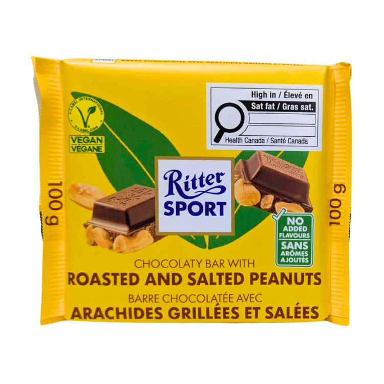 Ritter Sport Roasted Peanut Vegan Chocolate Bar - 100g