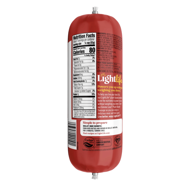 Lightlife Gimme Lean Sausage - 397g