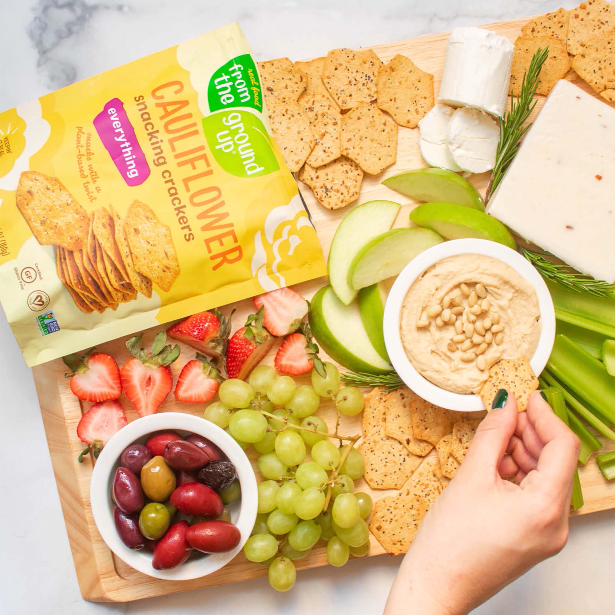 From The Ground Up Cauliflower Everything Snacking Cracker - 100g