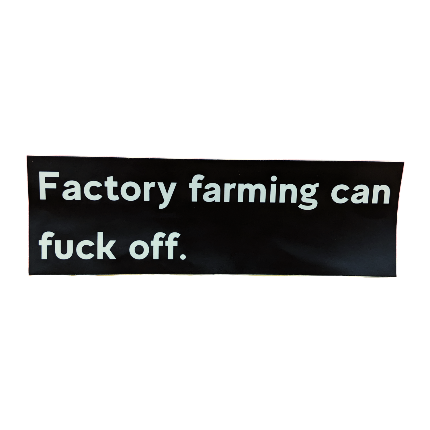 CLEARANCE - Plant Active 'Factory farming can f*ck off' Sticker - Black