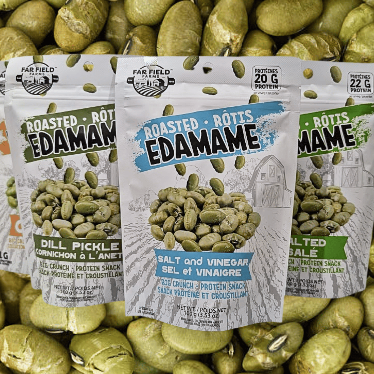 Far Field Salt & Vinegar Edamame - 100g