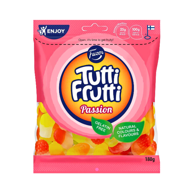 Fazer Tutti Frutti Passion Gummies - 120g
