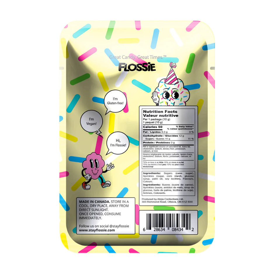 Flossie Birthday Cake Cotton Candy - 10g