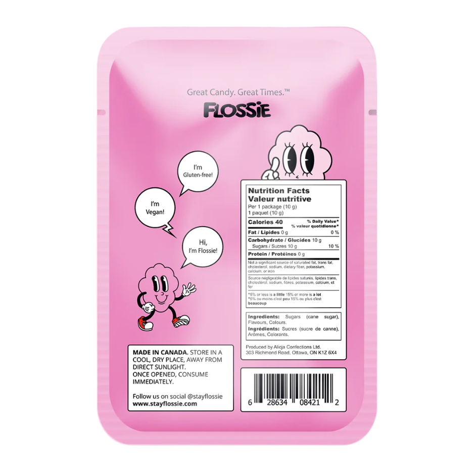 Flossie Pink Vanilla Cotton Candy - 10g