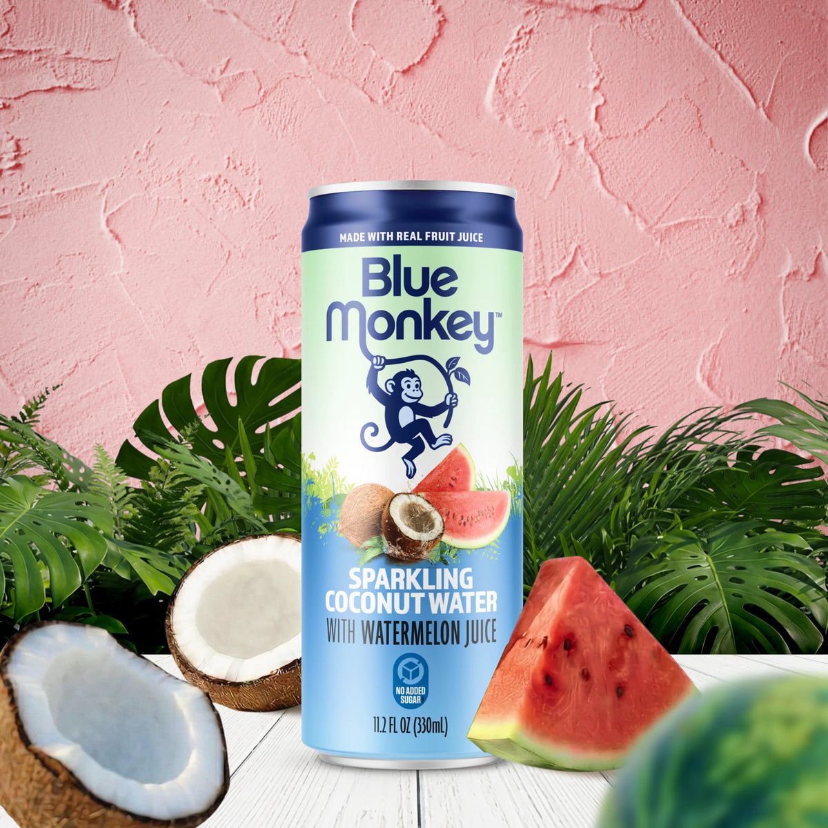 Blue Monkey Sparkling  Coconut Water Watermelon Juice - 330ml