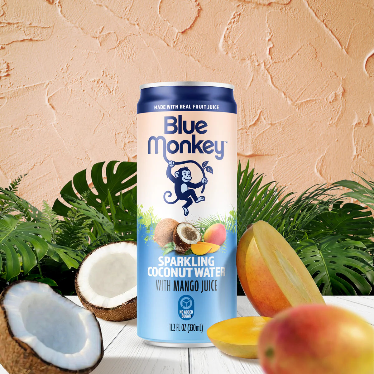 Blue Monkey Sparkling Coconut Water Mango Juice - 330ml