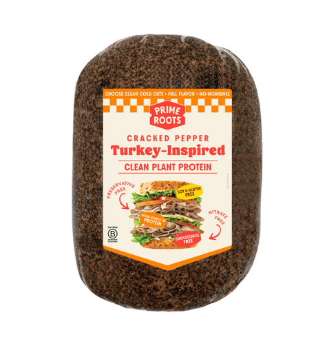 CLEARANCE - Prime Roots Cracked Pepper Turkey-Inspired Deli Chub - 1025g