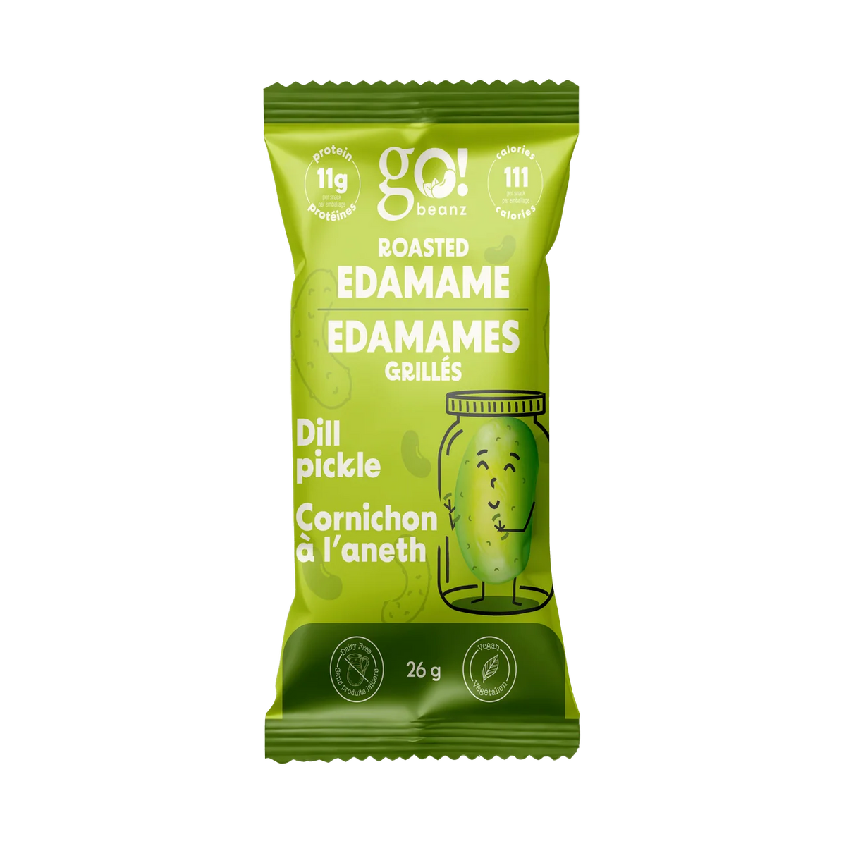 Go! Beanz Dill Pickle Roasted Edamame Beans - 26g