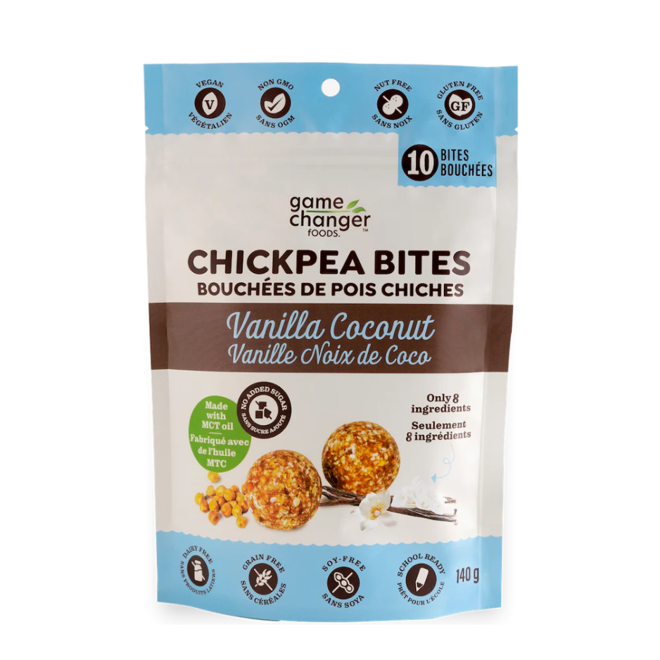 Game Changer Foods Vanilla Coconut Chickpea Bites - 140g