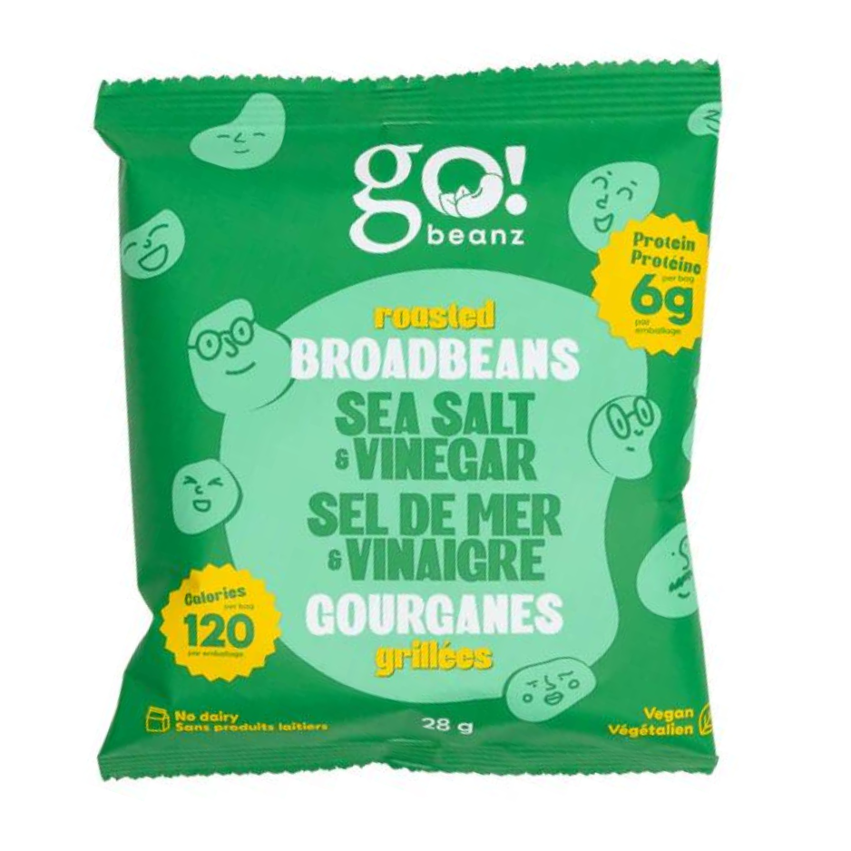 Go! Beanz Sea Salt & Vinegar Roasted Broad Beans - 28g