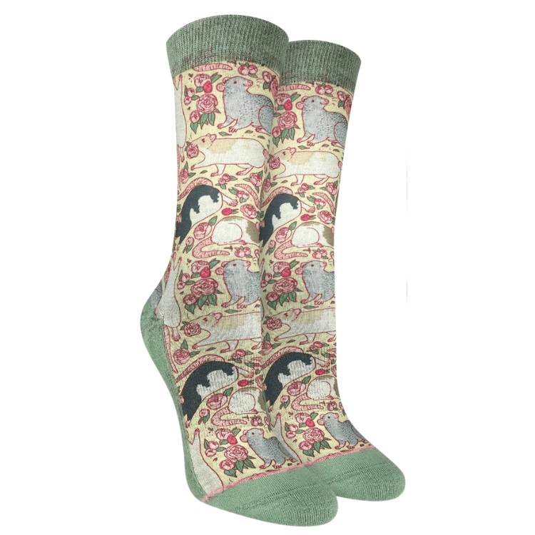 Good Luck Sock Floral Rat Socks