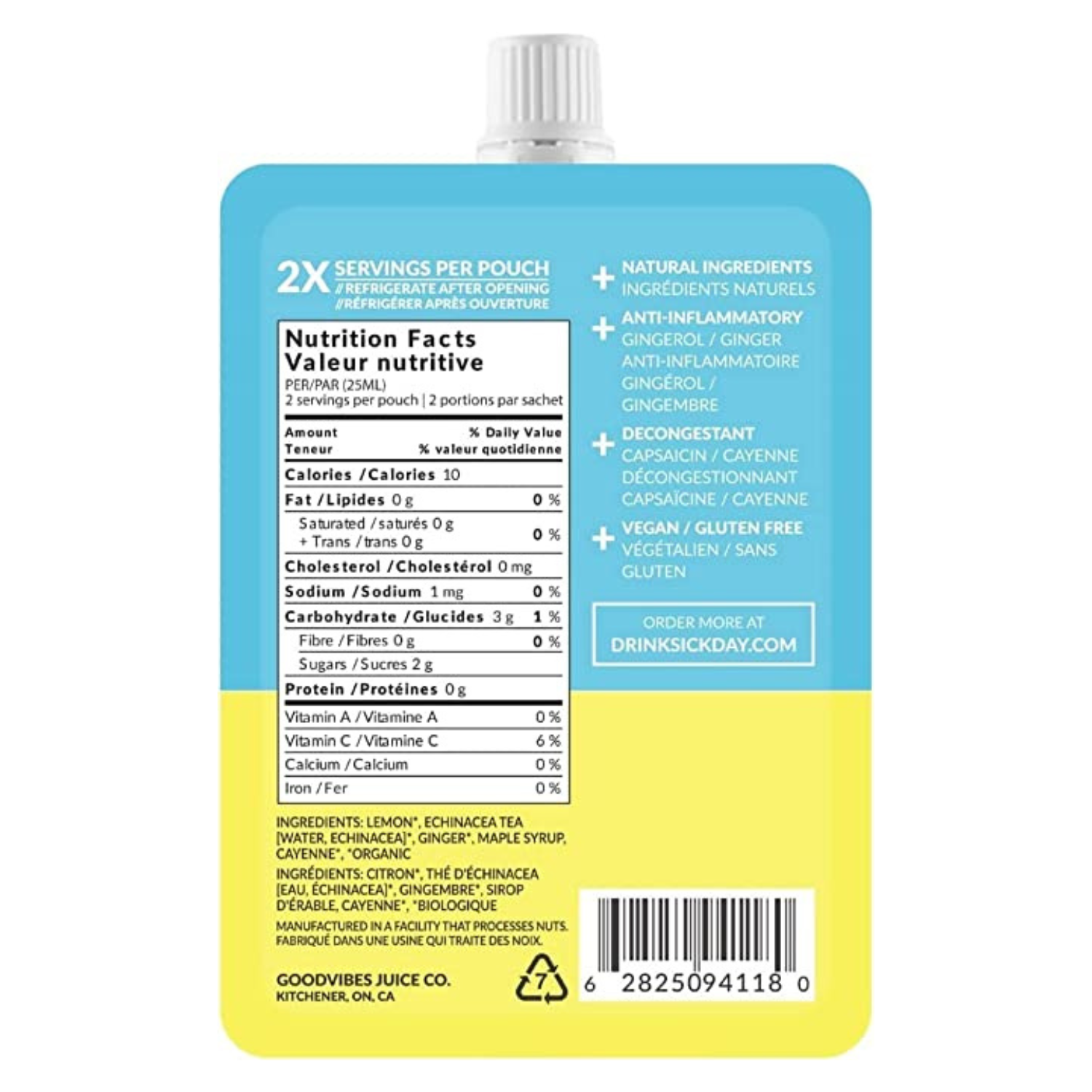 Good Vibes Sick Day Immune Shot - 50ml