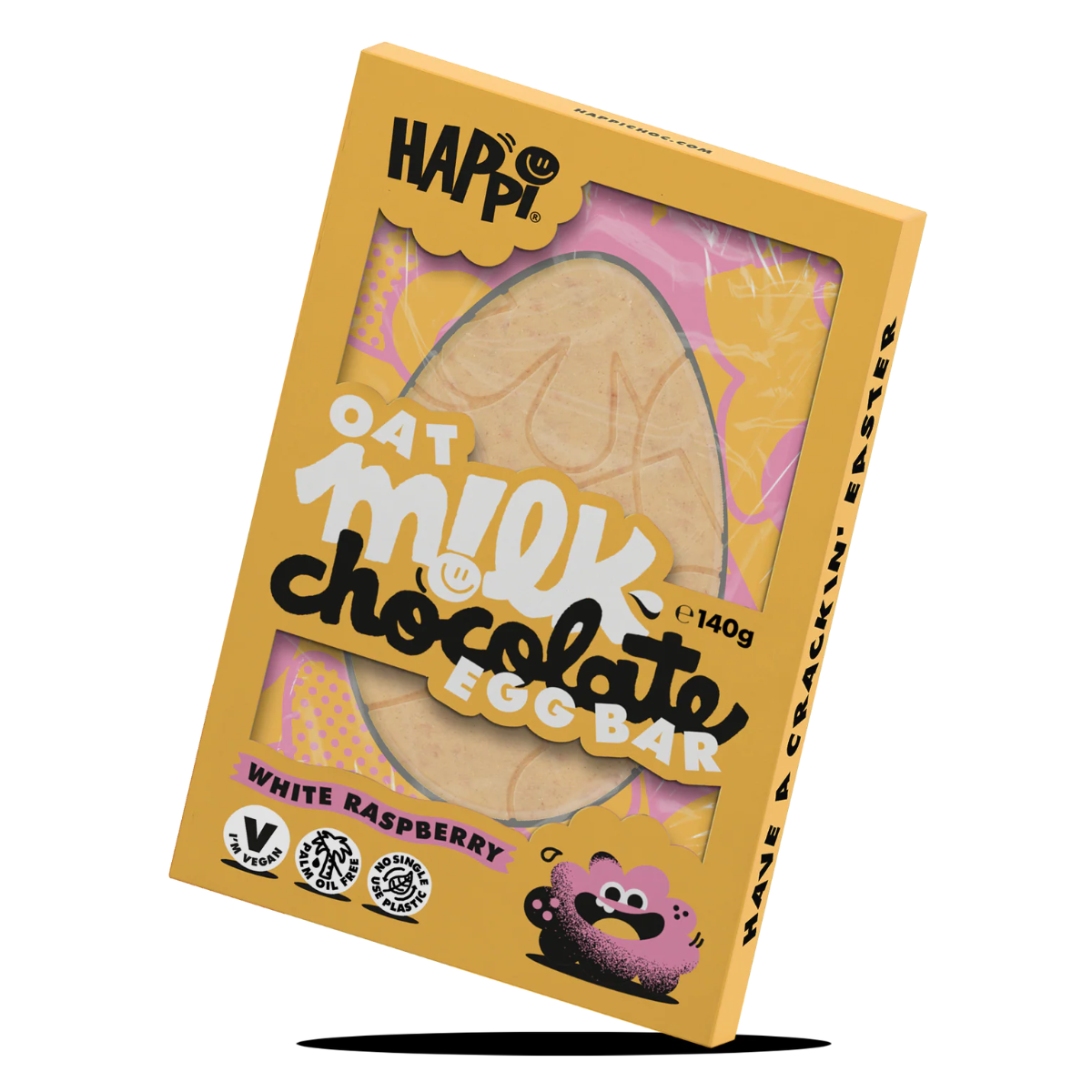 Happi White Raspberry Oat Milk Easter Egg Bar - 140g