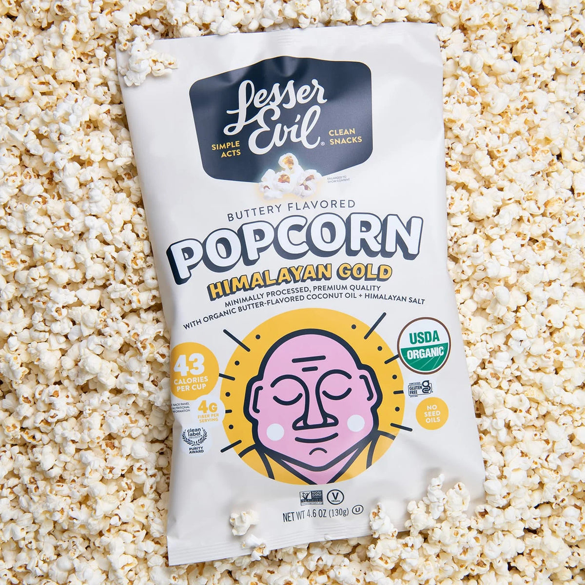 Lesser Evil Himalayan Gold Buttery Flavour Popcorn - 130g