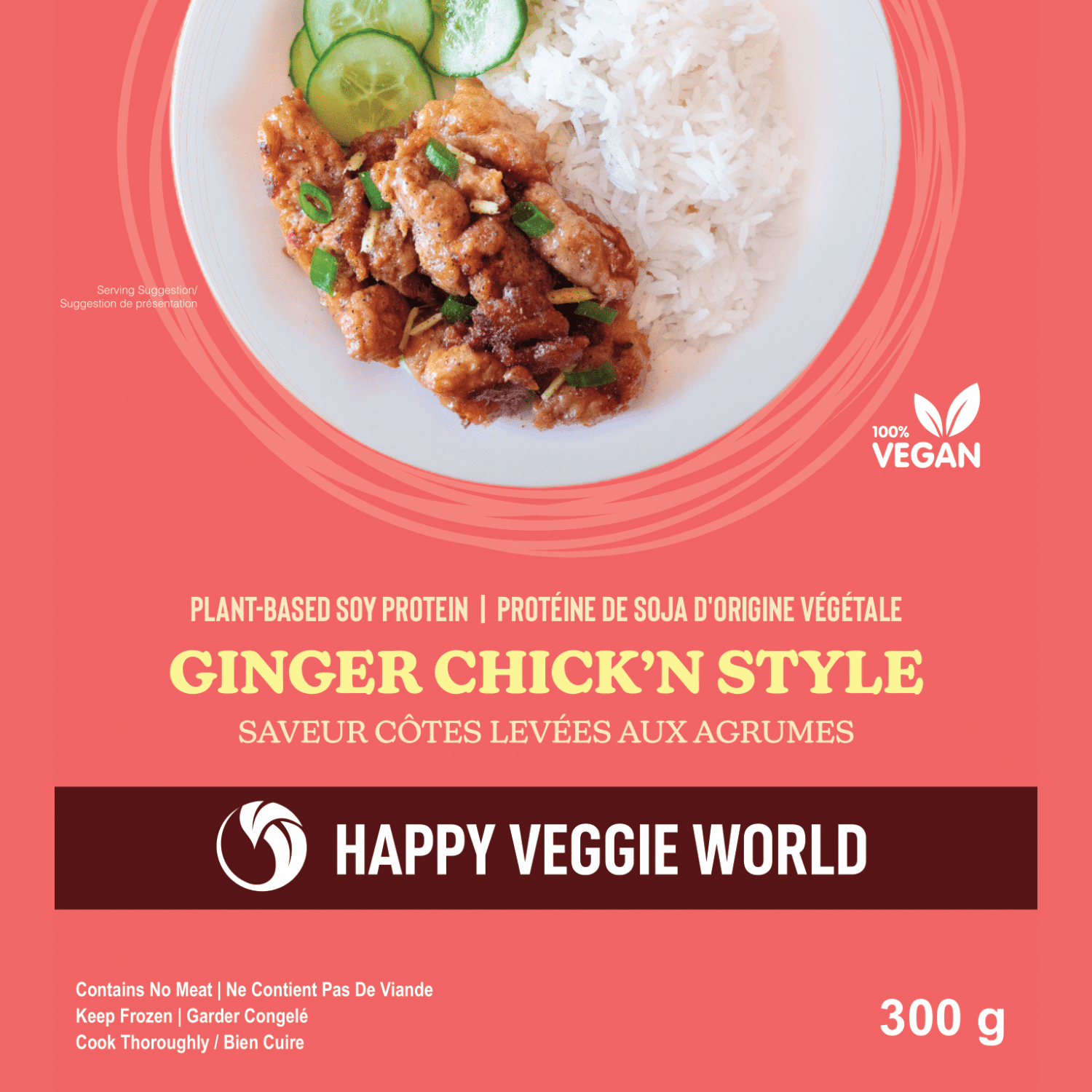 Happy Veggie World Ginger Chick'n - 300g