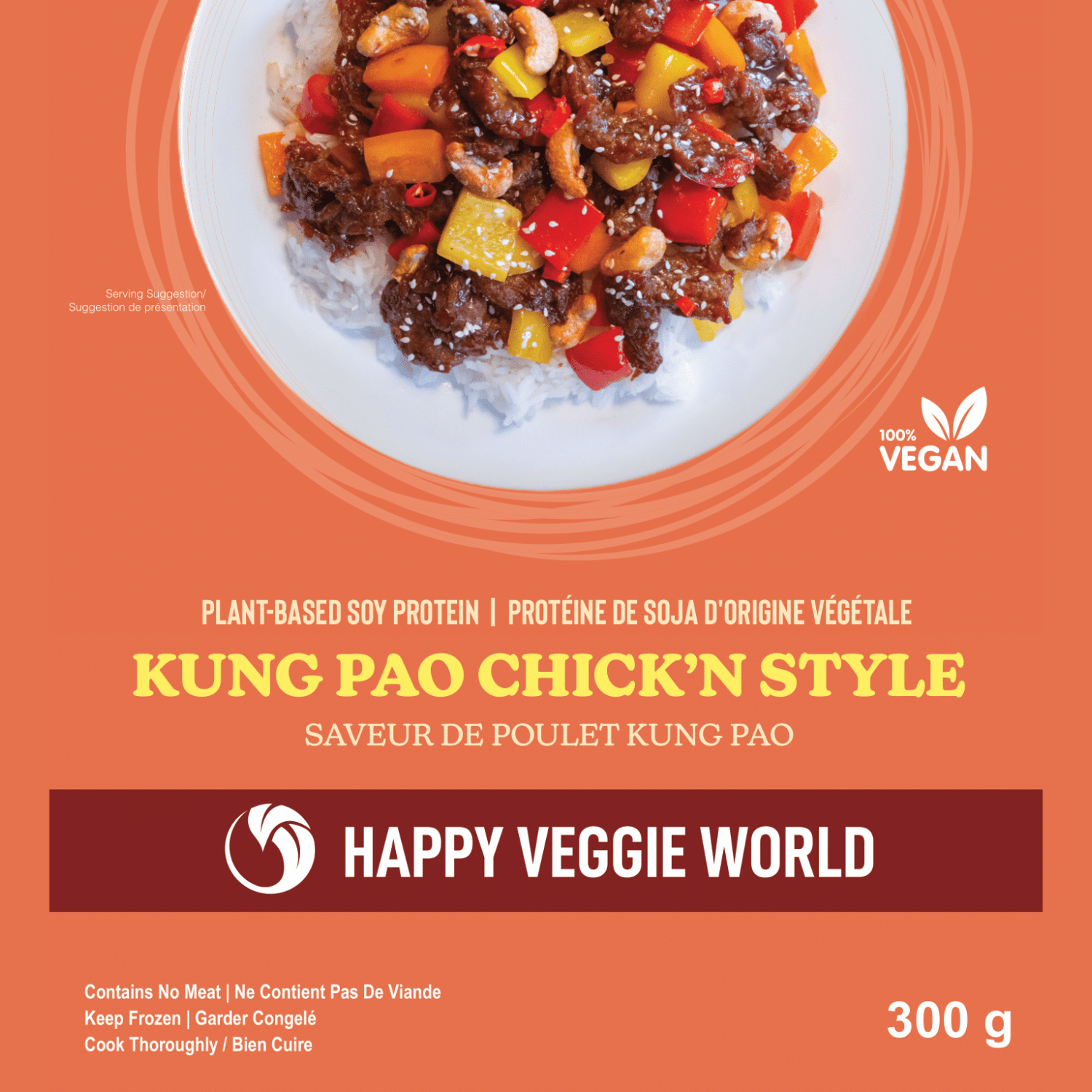 Happy Veggie World Kung Pao Chick'n - 300g