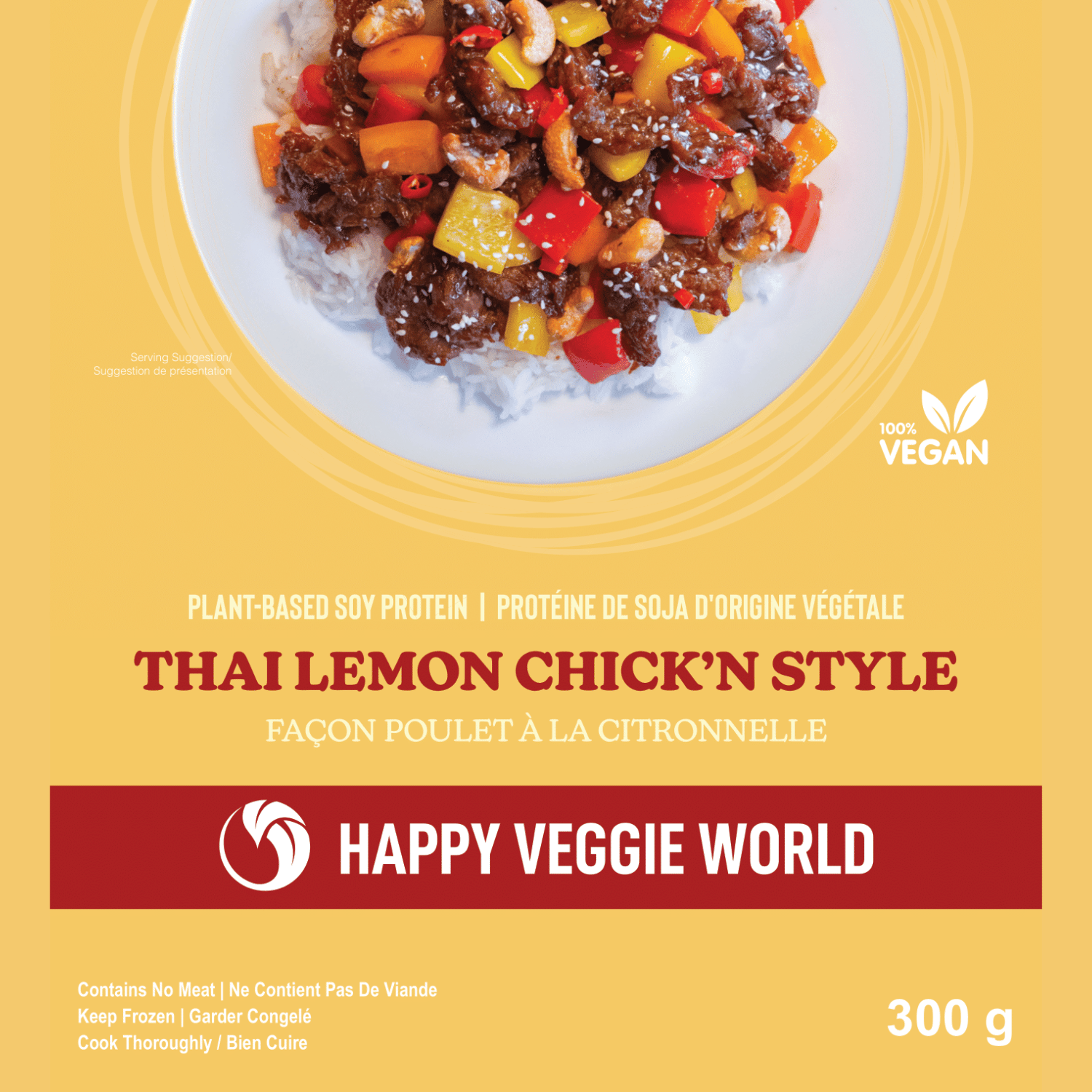 Happy Veggie World Thai Lemon Chick'n - 300g