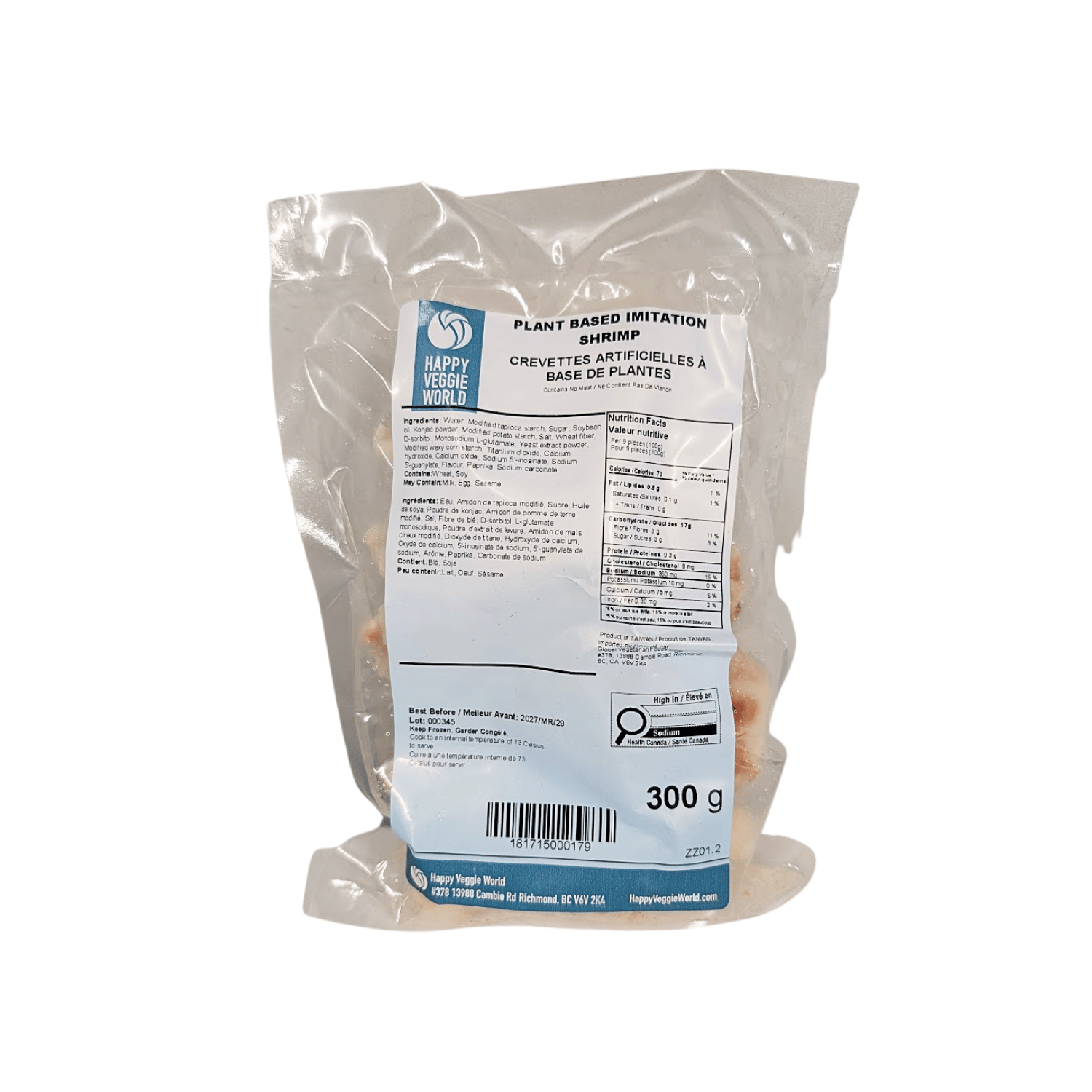 Happy Veggie World Crevettes - 300g