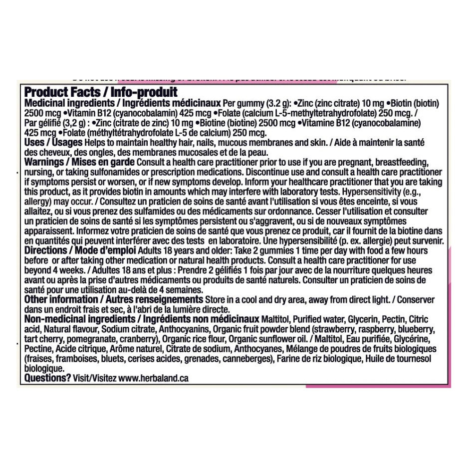 Herbaland Biotin Beauty - 60 Gummies