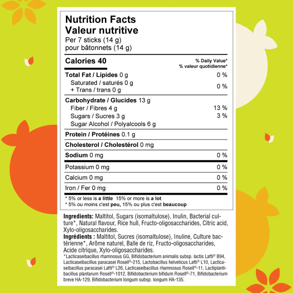 CLEARANCE - Herbaland Lemon Clementine Daily Probiotic Powder Sticks - 30x2g