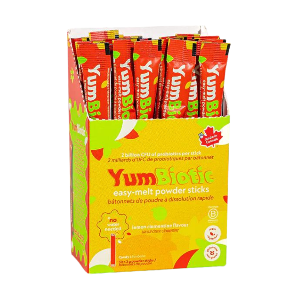 CLEARANCE - Herbaland Lemon Clementine Daily Probiotic Powder Sticks - 30x2g