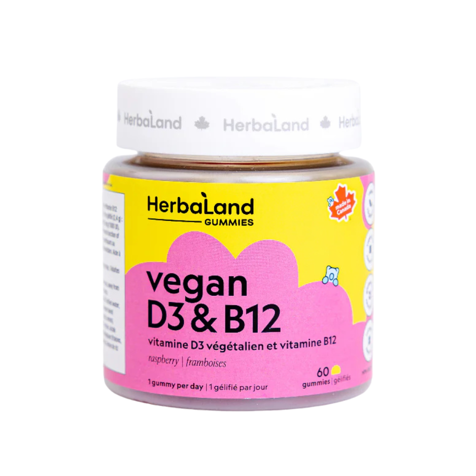 Herbaland Vitamine D3 &amp; B12 - 90 Bonbons