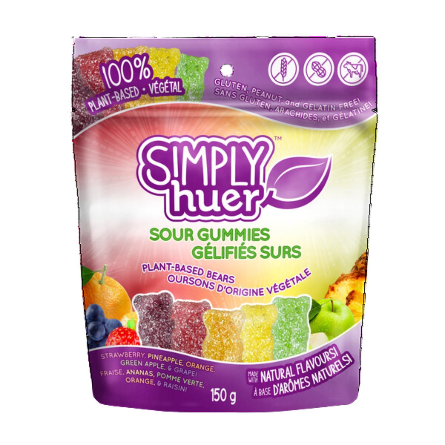 Simply Huer Sour Gummy Bears - 150g