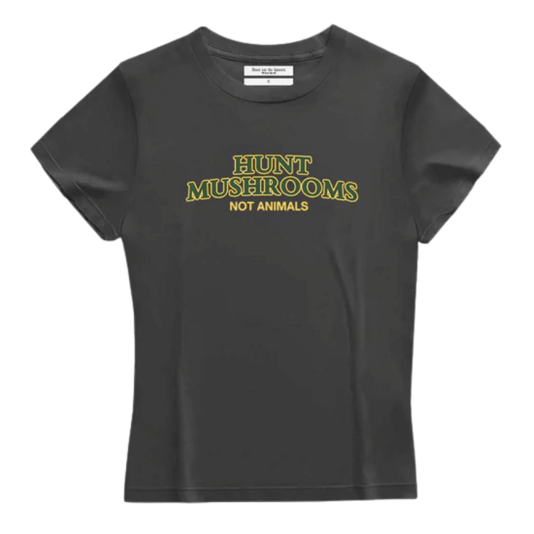 Don't Eat The Homies 'Hunt Mushrooms Not Animals' Baby Tee