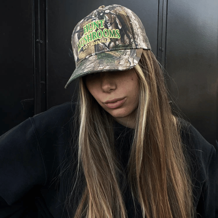 Don't Eat The Homies 'Hunt Mushrooms Not Animals' Dad Hat - Camo