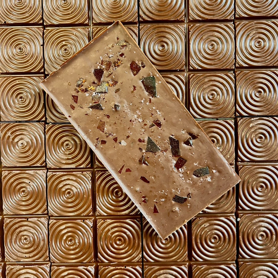 Oenomel Salted Caramel Crunch Vegan Milk Chocolate Bar - 80g
