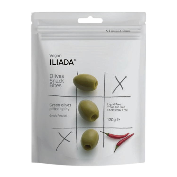 Iliada Spicy Green Olive Snack Pack - 120g