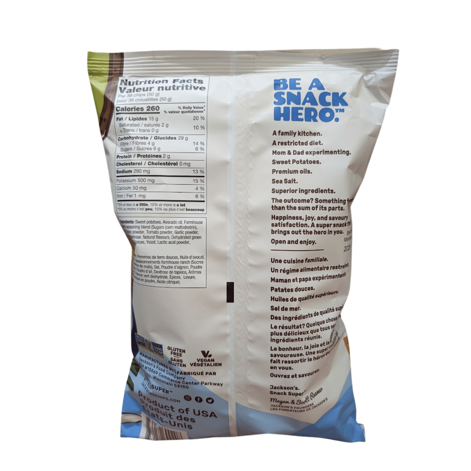 Jackson's Ranch Sweet Potato Chips - 142g – Vegan Supply