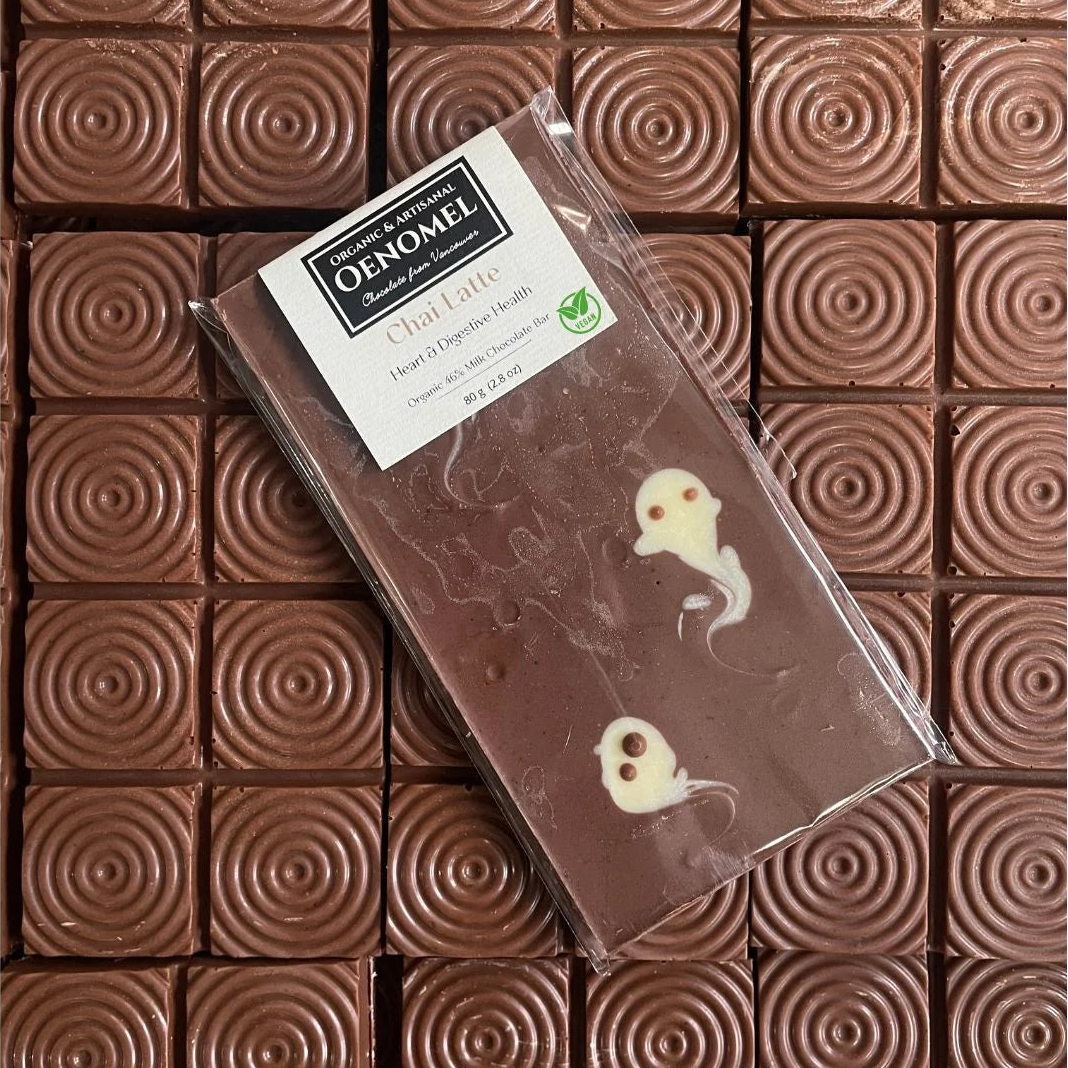 Tablette de chocolat au lait 46 % Oenomel Chai Latte - 80 g