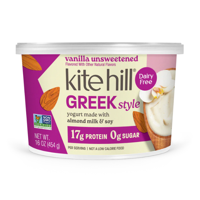 Kite Hill Unsweetened Vanilla Greek Yogurt - 454g