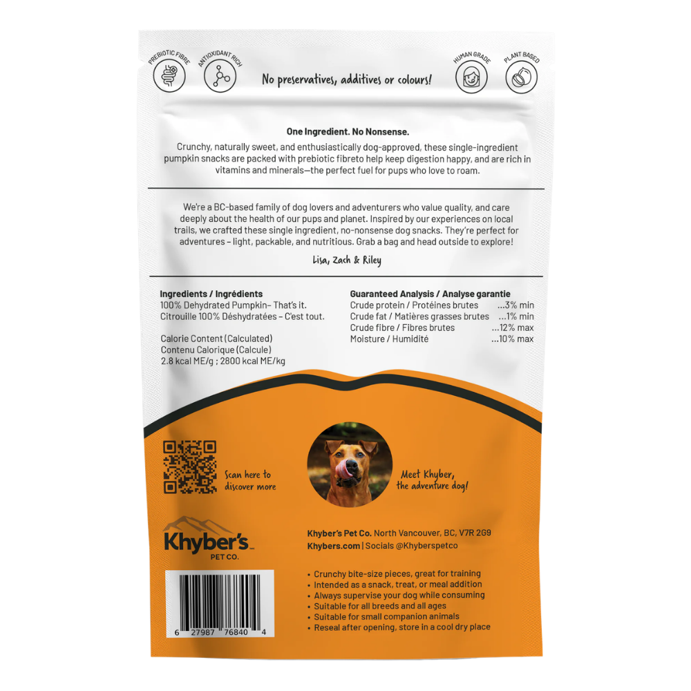 Khyber's Pet Co. Just Pumpkin Trail Bites - 120g