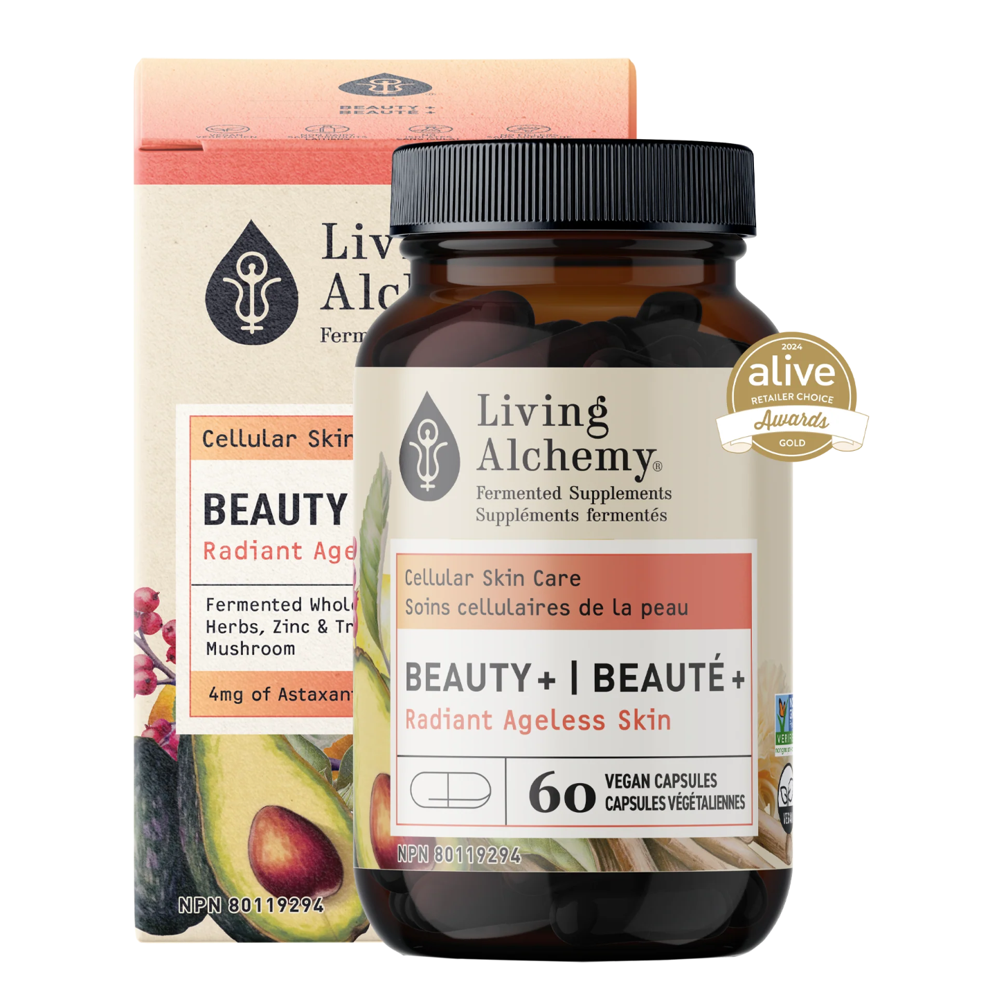 Living Alchemy Beauty+ Radiant Ageless Skin - 60 caps