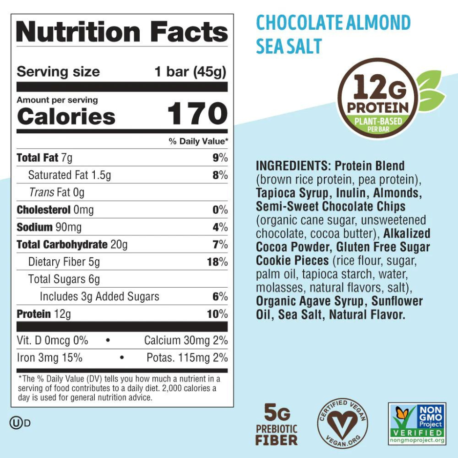 Lenny & Larry's Chocolate Almond Sea Salt Protein Bar - 45g