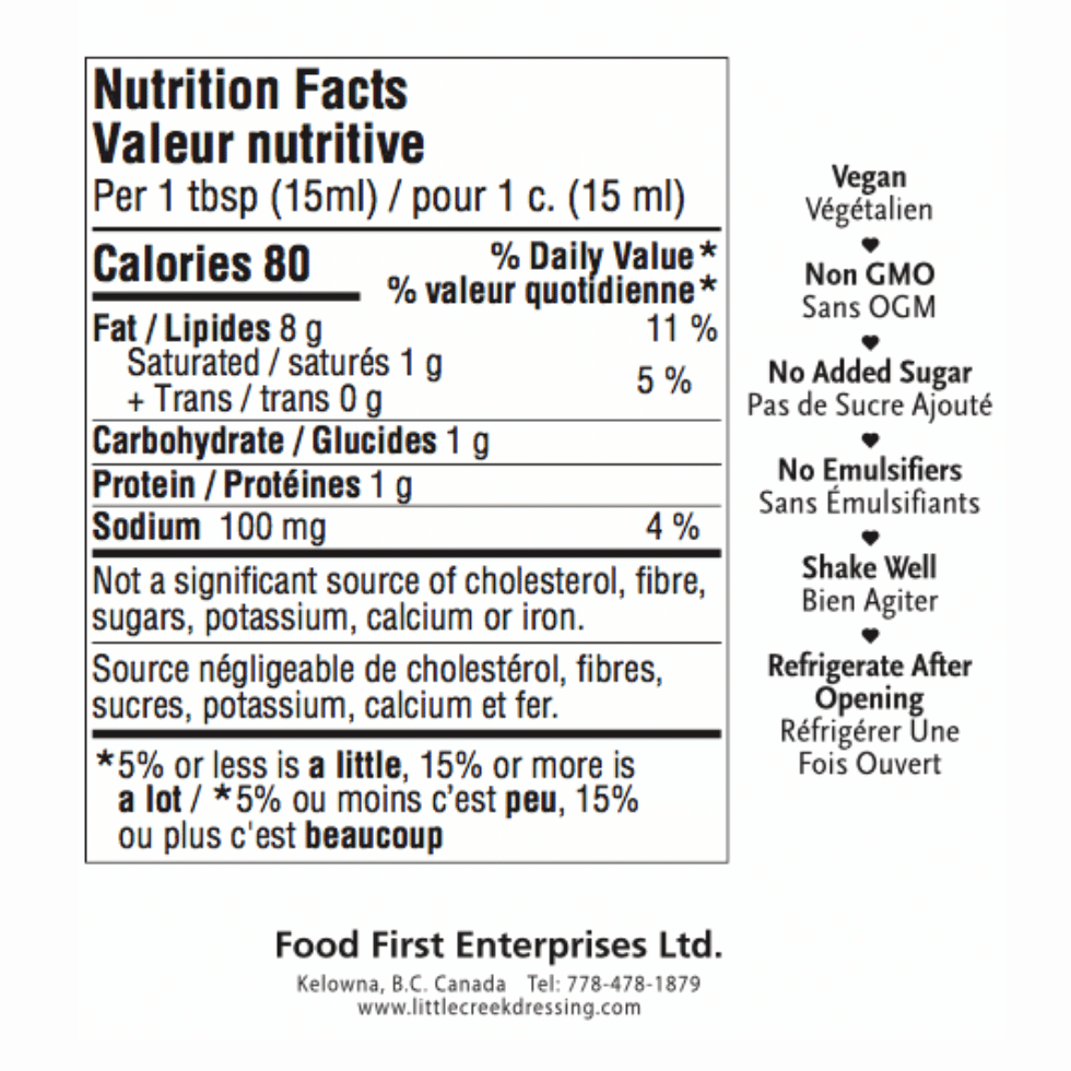 Vinaigrette César Little Creek Okanagan - 295 ml