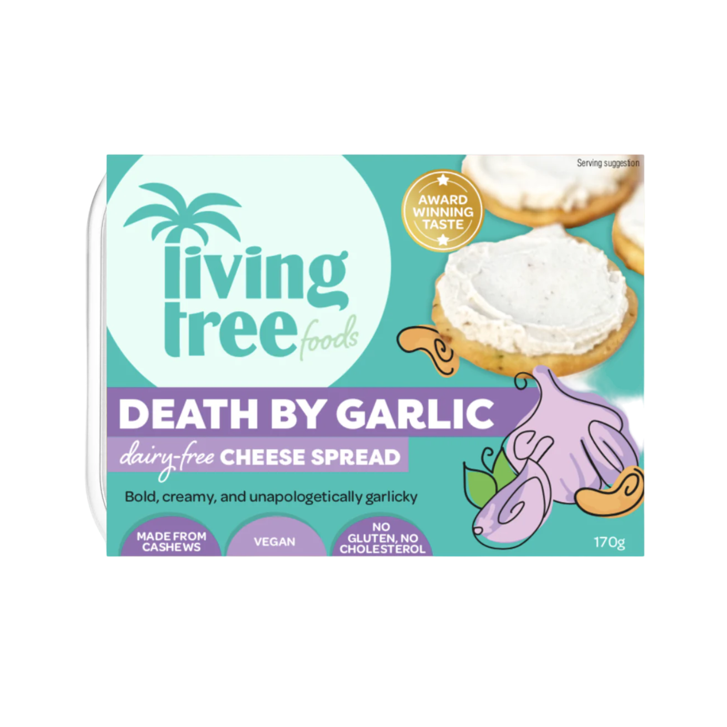 Living Tree Foods Death By Garlic Cream Cheese - 170g