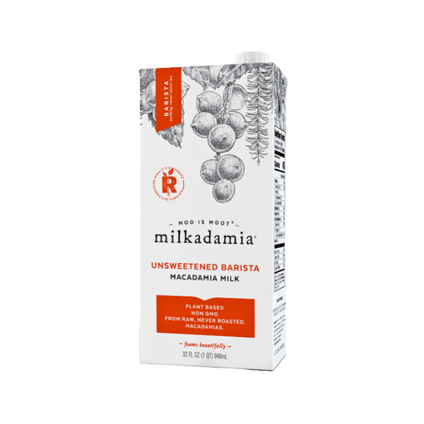 Milkadamia Unsweetened Barista Milk - 946ml – Vegan Supply